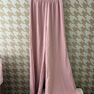 SHEIN Soft Pink Flare Pants